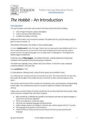 Thumbnail for The Hobbit An Introduction