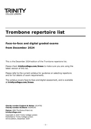 Thumbnail for Trombone Repertoire list