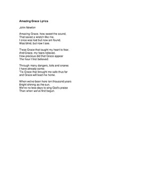 Thumbnail for Amazing Grace Lyrics | John Newton