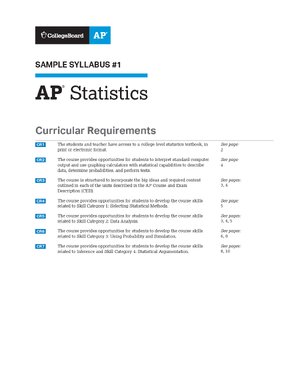 Thumbnail for Ap Statistics Sample Syllabus 1
