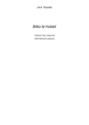 Thumbnail for Bilbo Le Hobbit