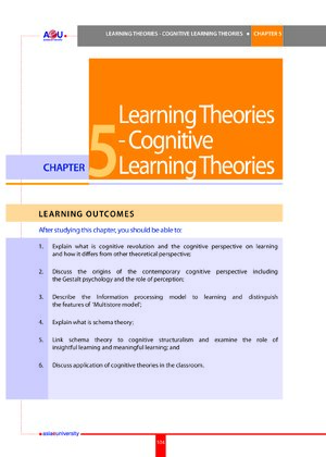 Thumbnail for 5 Learning Theories - Cognitive Learning Theories