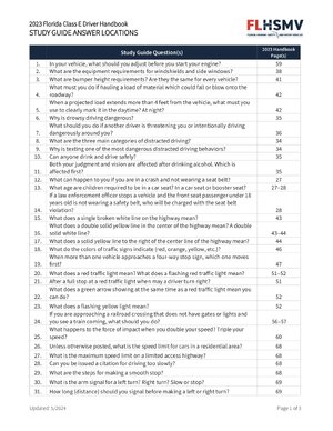 Thumbnail for Florida Driving Test Questions And Answers