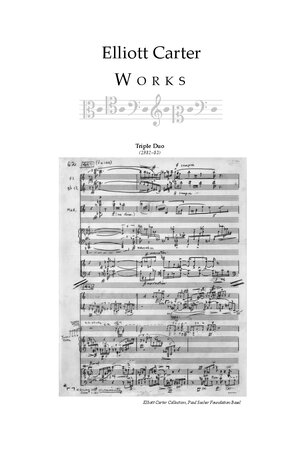Thumbnail for Elliott Carter Works List