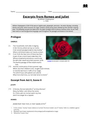 Thumbnail for Romeo And Juliet Excerpt from Act II Scene II
