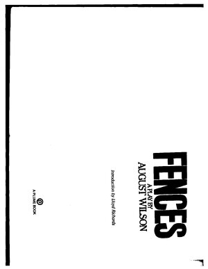 Thumbnail for Fences Play by August Wilson