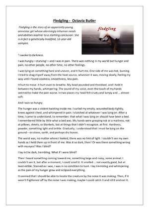 Thumbnail for Fledgling - Octavia Butler