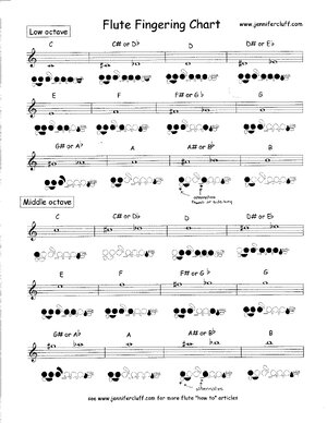 Thumbnail for Flute Fingering Chart