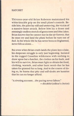 Thumbnail for Hatchet Novel by Gary Paulsen