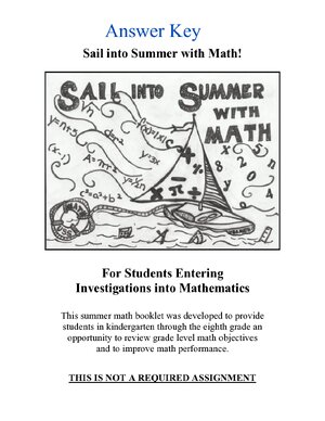 Thumbnail for Answer Key Sail into Summer with Math!