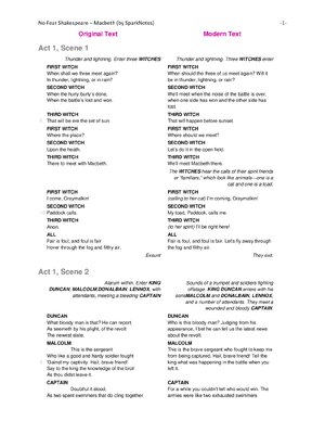 Thumbnail for Macbeth No Fear Script