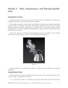 Module 5 – Heat, Temperature, and Thermal Equilibrium thumbnail