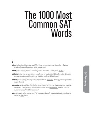 Thumbnail for The 1000 Most Common SAT Words