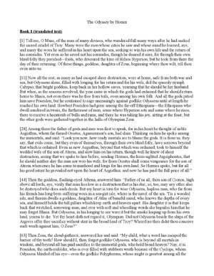 Thumbnail for The Odyssey by Homer Book (translated text)