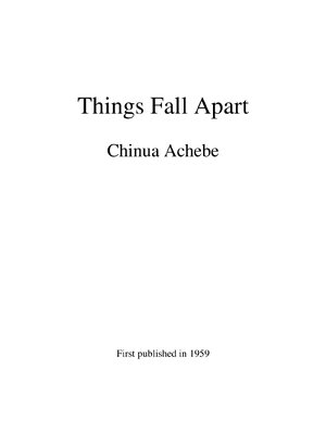 Thumbnail for Things Fall Apart - Chinua Achebe