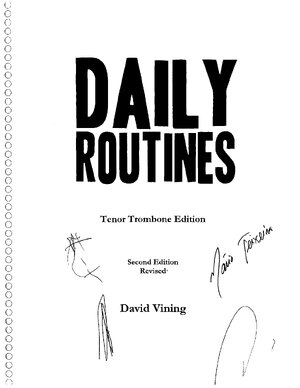 Thumbnail for David Vining Daily Routines for Trombone