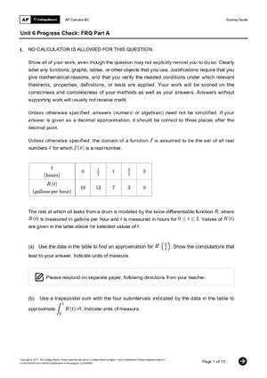 Thumbnail for Unit 6 Progress Check: FRQ Part A