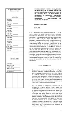 Thumbnail for Modifica Decreto Supremo N° 160, De 2008
