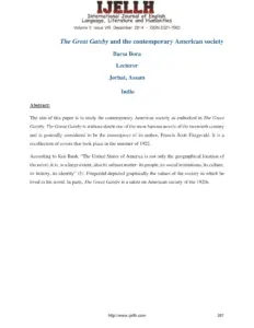The Great Gatsby and the contemporary American society thumbnail