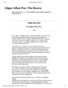 The Raven By Edgar Allen Poe thumbnail