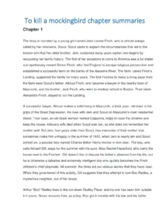 To kill a mockingbird chapter summaries thumbnail
