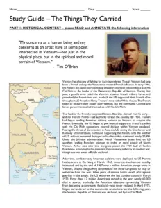 Study Guide –The Things They Carried thumbnail