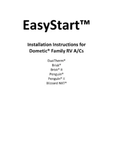 EasyStart™ Installation Instructions for Dometic® Family RV A/Cs thumbnail