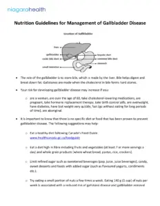 Nutrition Guidelines for Management of Gallbladder Disease thumbnail