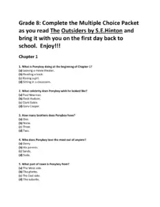 Grade 8 The Outsiders thumbnail
