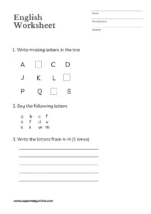 LKG English Worksheet thumbnail