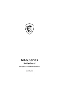 MAG Series Motherboard MAG B850 TOMAHAWK MAX WIFI User Guide thumbnail