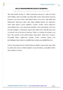 Nilai Trigonometri Sudut Istimewa thumbnail