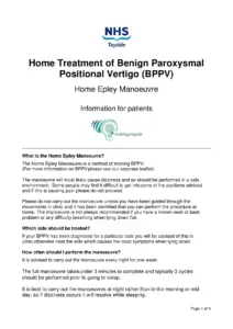 Home Epley Manoeuvre thumbnail