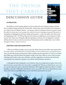 The Things They Carried Discussion Guide thumbnail