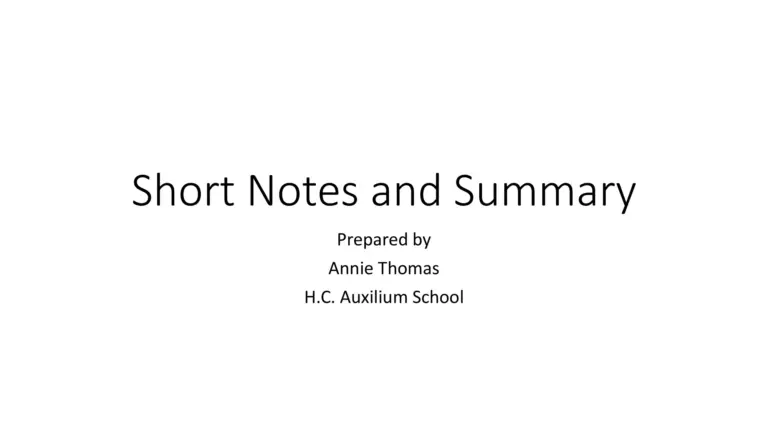 Short Note Writing