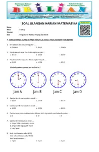 Soal Matematika Kelas 2 SD Bab 4 Pengkuran Waktu, Panjang Dan Berat Dan Kunci Jawaban thumbnail