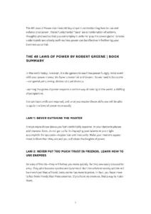 THE 48 LAWS OF POWER SUMMARY thumbnail