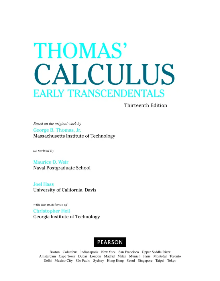 Thomas Calculus