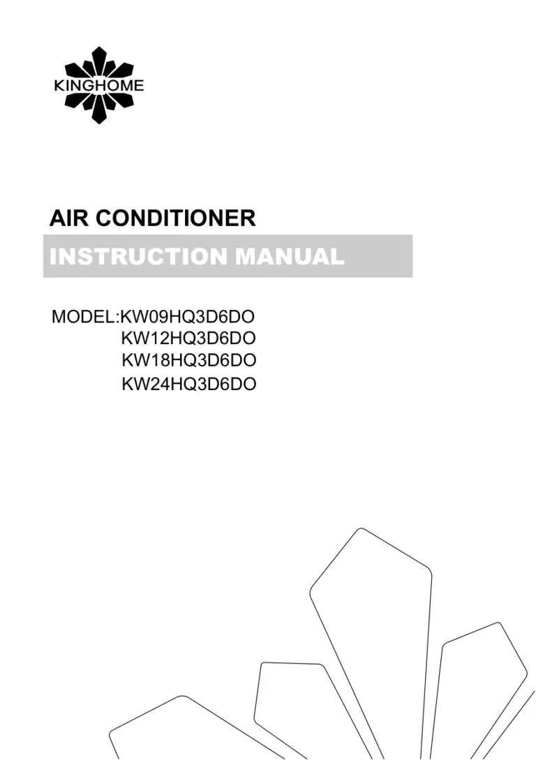 Kinghome Air Conditioner Instruction Manual