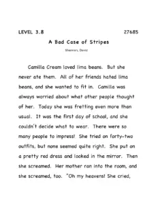 A Bad Case Of Stripes Text thumbnail