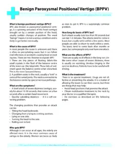 Benign Paroxysmal Positional Vertigo (BPPV) thumbnail