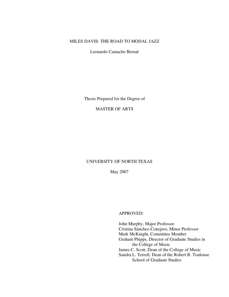 Miles Davis: The Road to Modal Jazz