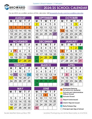 Thumbnail for 2024 25 School Calendar