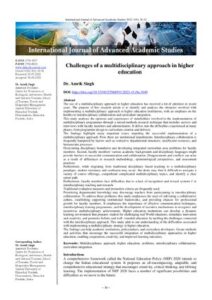 An overview on need and importance of multidisciplinary development of teachers thumbnail