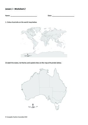 Thumbnail for Australia Map Activity