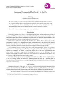 Language Features in The Catcher in the Rye thumbnail