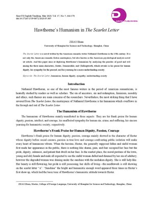 Thumbnail for Hawthorne’s Humanism in The Scarlet Letter