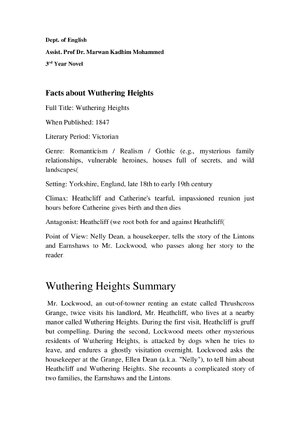 Thumbnail for Facts about Wuthering Heights