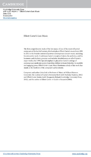 Thumbnail for Elliott Carter’s Late Music