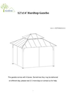 Erommy 12' x 14' Hardtop Gazebo Installation Guide thumbnail